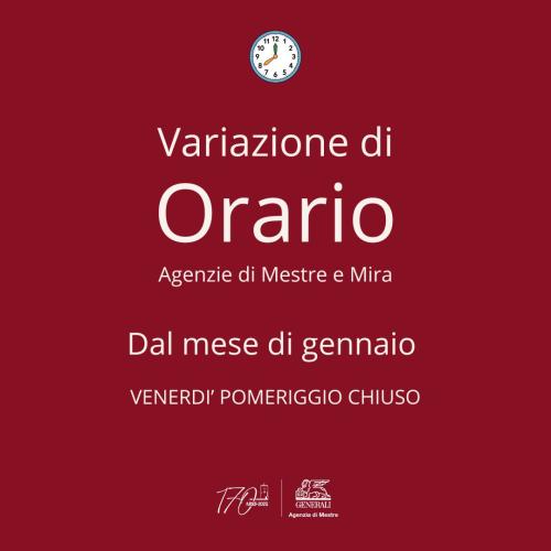 Variazione dell orario di apertura
